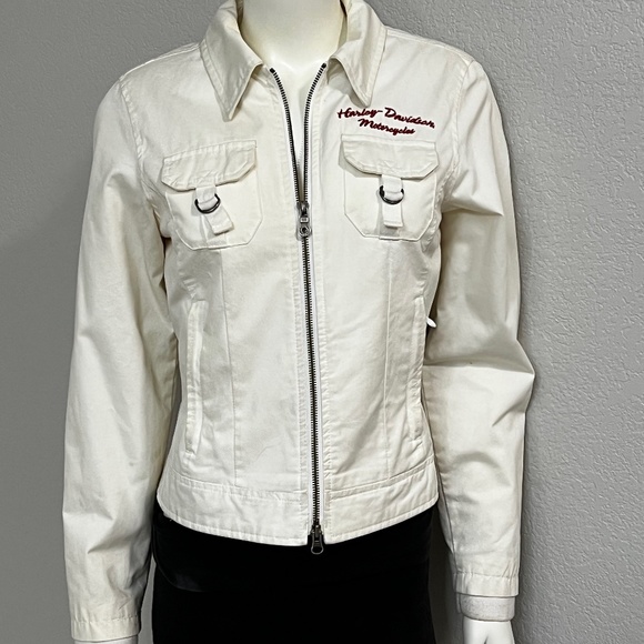 Harley-Davidson Jackets & Blazers - Harley-Davidson Cotton Cream Jacket
